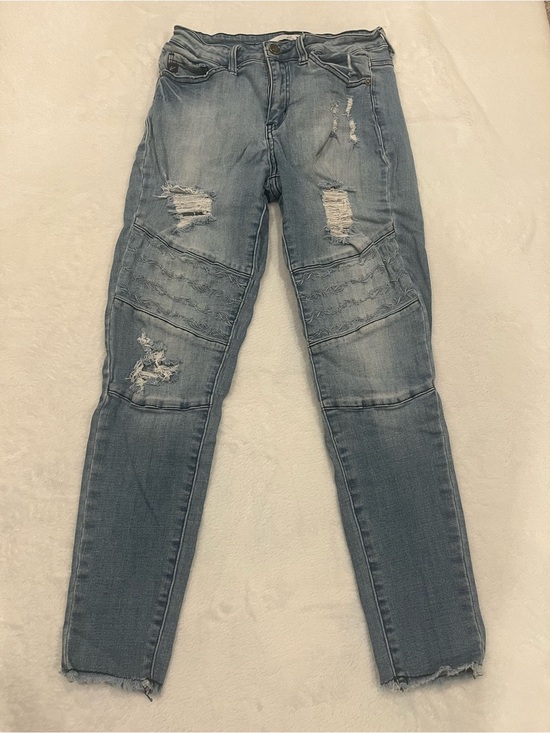 KanCan Denim - KanCan Distressed Moto Skinny Jeans - Size 27 / 7